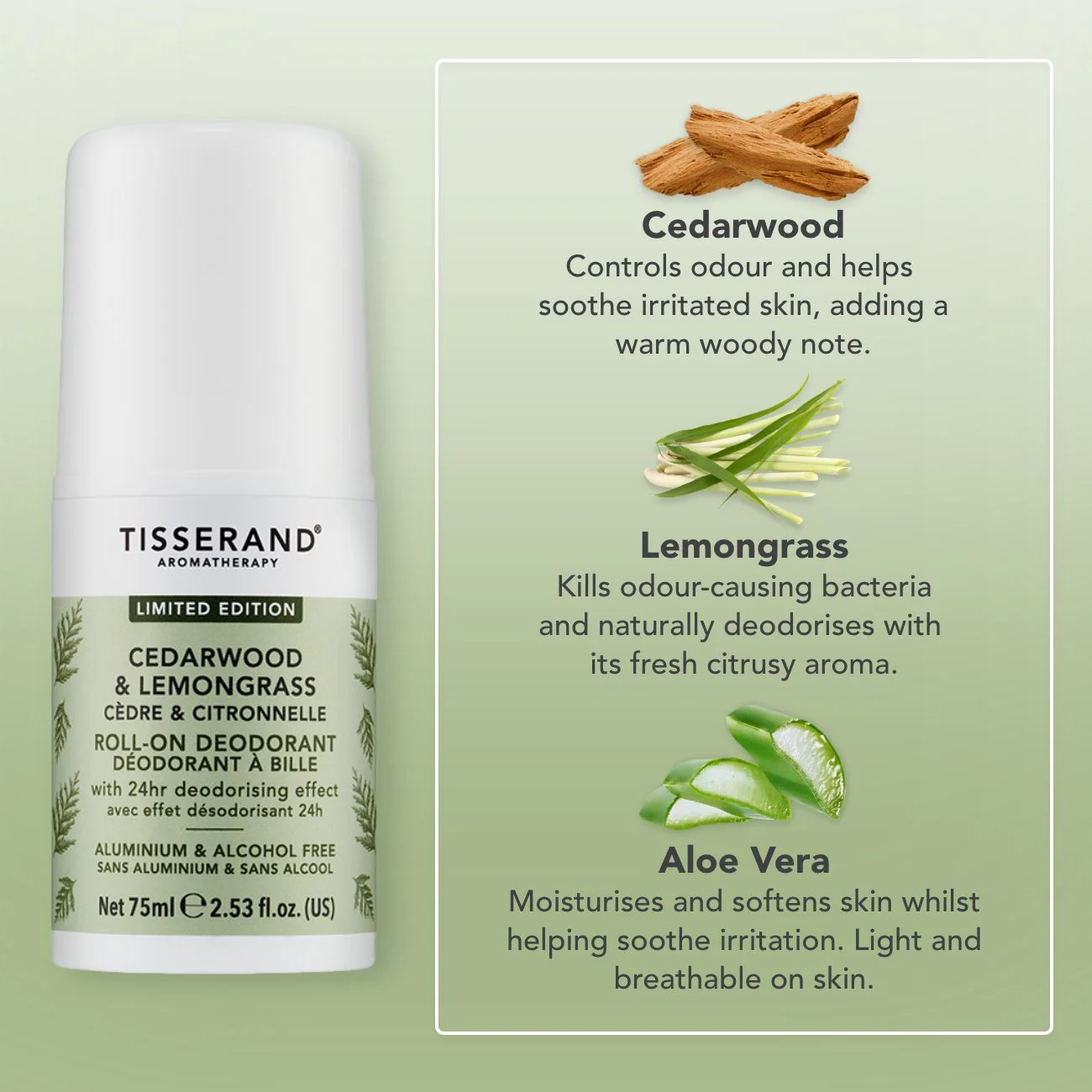 Cedarwood & Lemongrass Roll-On Deodorant - Image 3